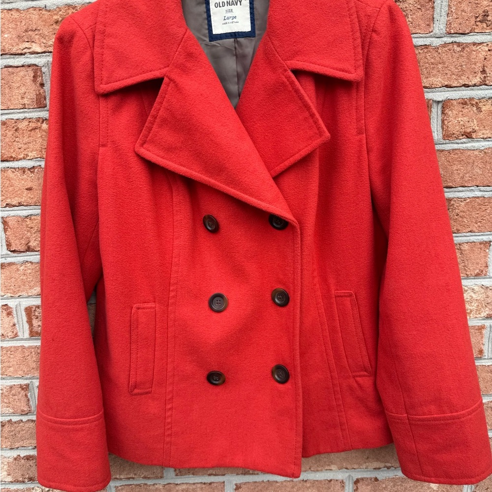 Old Navy Women's Bold Red Peacoat